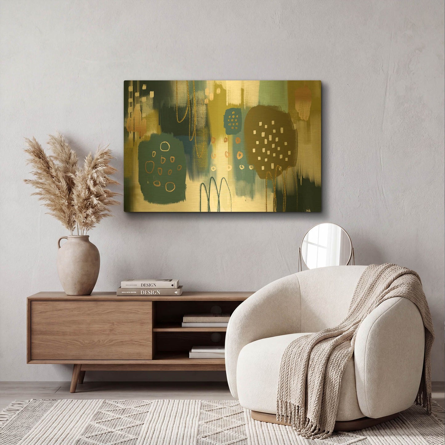 'Santapaulia' By Delores Naskrent Gold Metal Wall Art