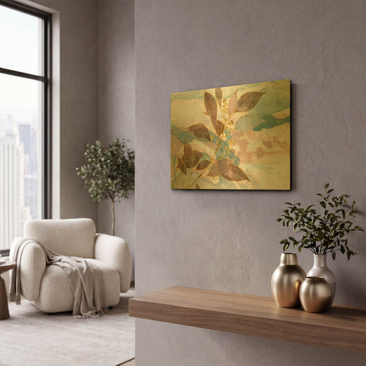 'Soft Breath' By Delores Naskrent Gold Metal Wall Art