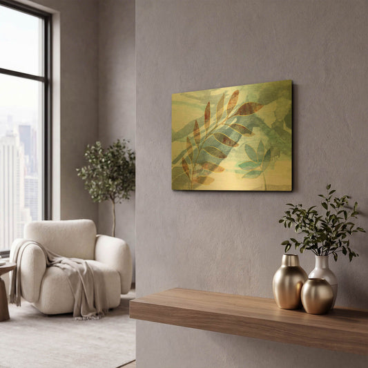 'Meadow Scent' By Delores Naskrent Gold Metal Wall Art