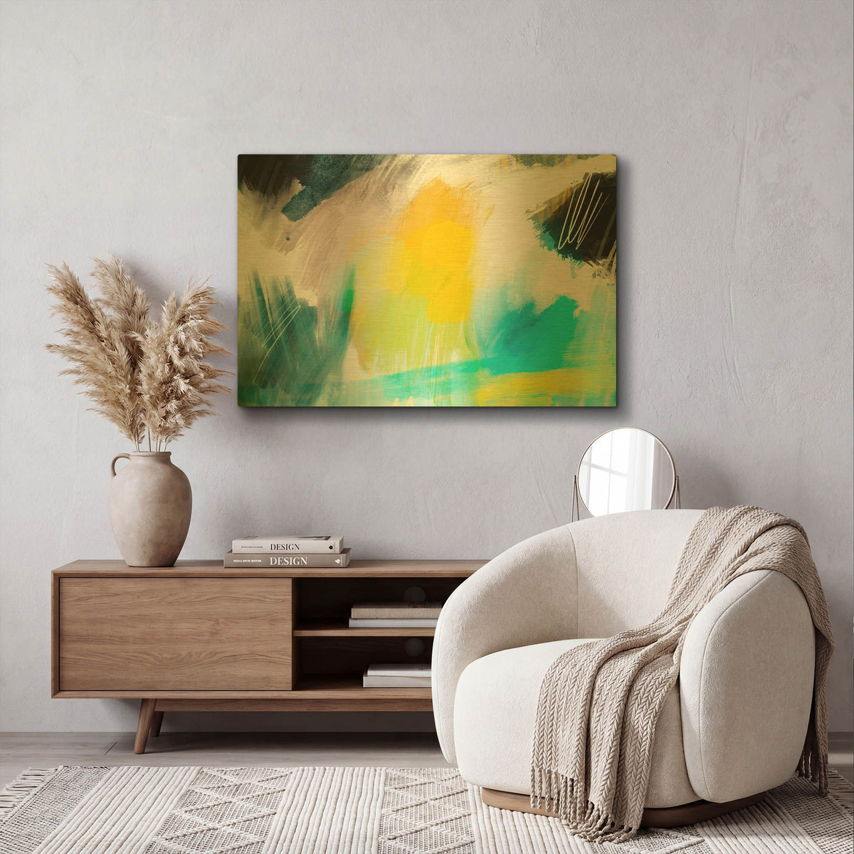 'Glowing Sky' By Delores Naskrent Gold Metal Wall Art