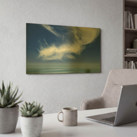 'Calm Seas' By Don Schwartz Gold Metal Wall Art