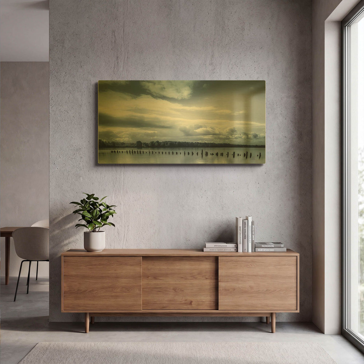 'Peaceful Morning On The River' By Don Schwartz Gold Metal Wall Art