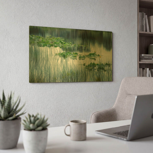 'Lakeside In Spring' By Don Schwartz Gold Metal Wall Art