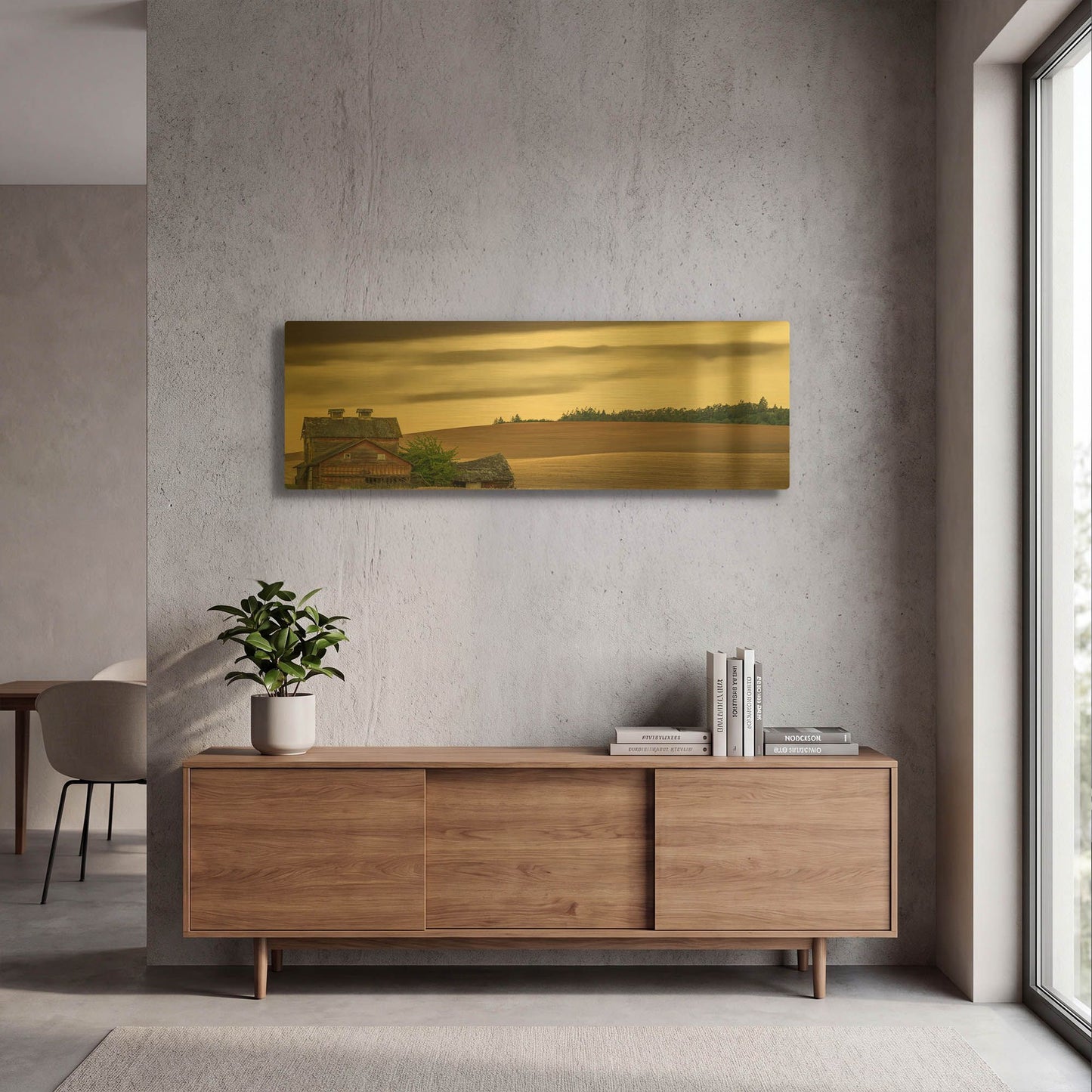 'Abandoned' By Don Schwartz Gold Metal Wall Art