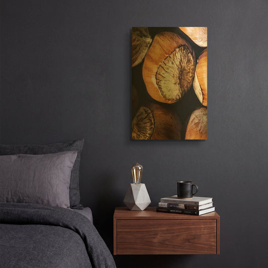 'Fruit Of The Hazel 3' By Ashley Aldridge Gold Metal Wall Art
