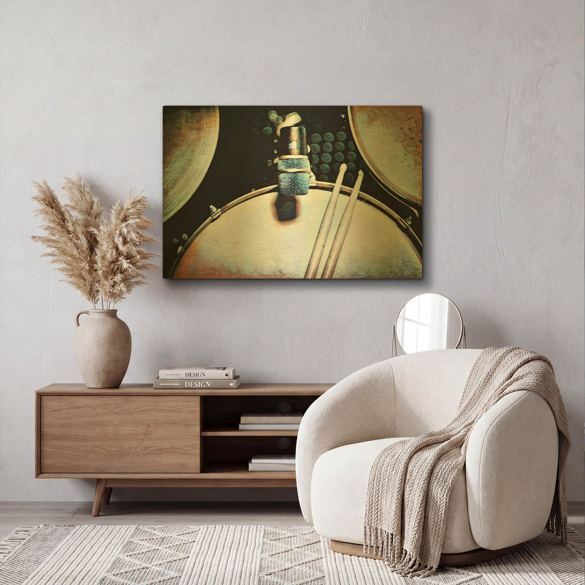 'Magnified & Musical 2' By Ashley Aldridge Gold Metal Wall Art