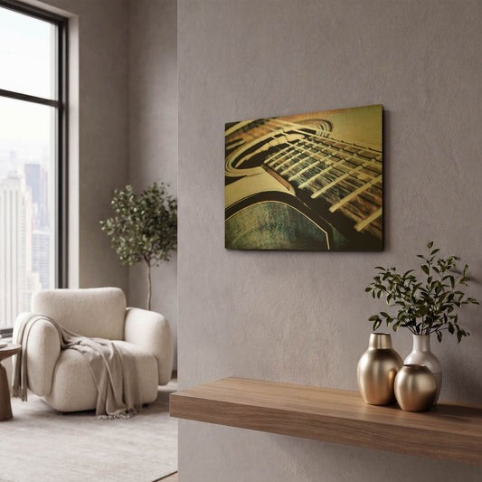 'Magnified & Musical 3' By Ashley Aldridge Gold Metal Wall Art