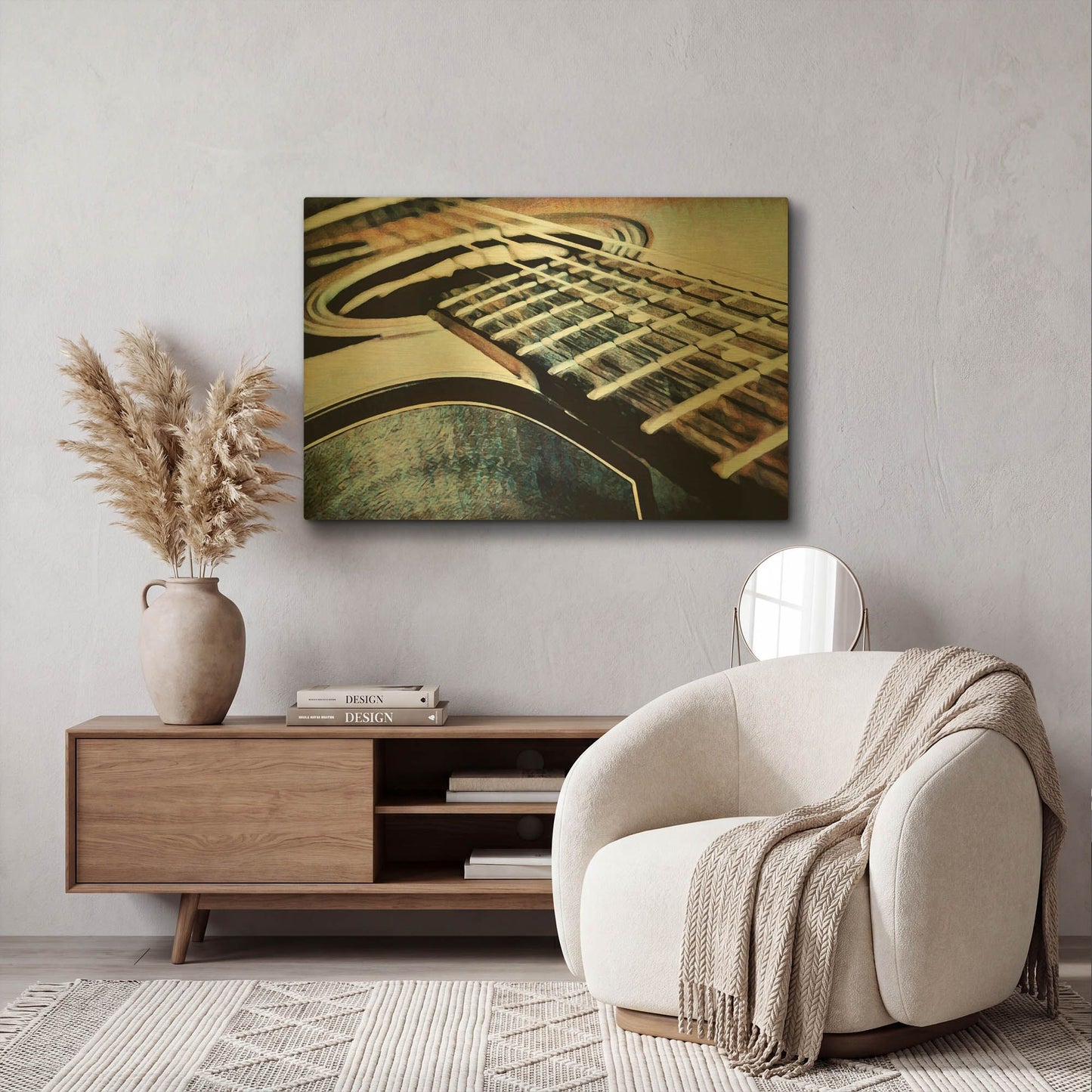 'Magnified & Musical 3' By Ashley Aldridge Gold Metal Wall Art