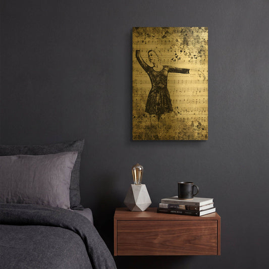 'Prima Ballerina Dream 3' By Ashley Aldridge Gold Metal Wall Art