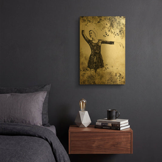 'Prima Ballerina Dream 4' By Ashley Aldridge Gold Metal Wall Art