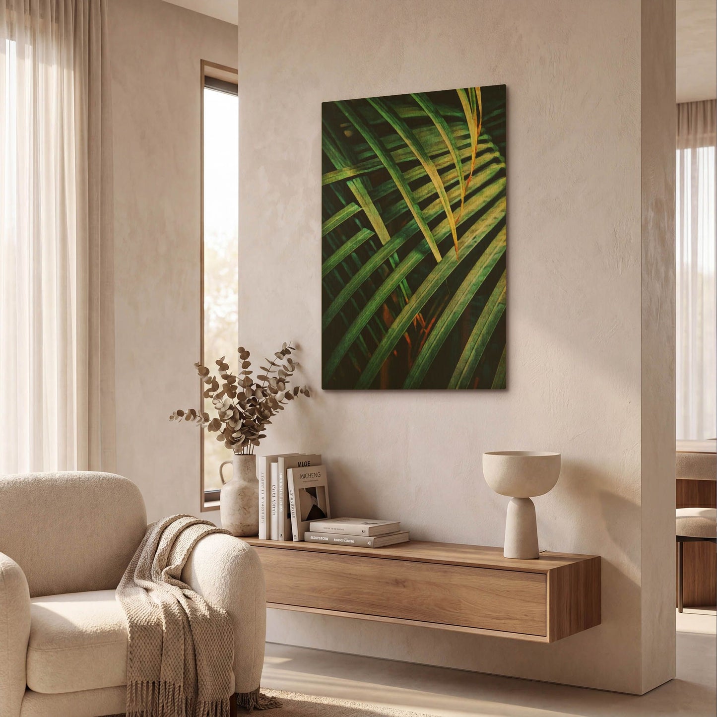 'Beauty Amongst Palms 1' By Ashley Aldridge Gold Metal Wall Art
