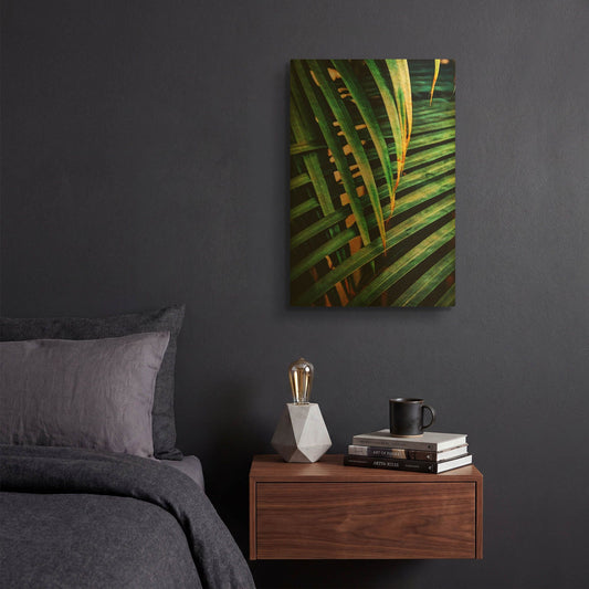 'Beauty Amongst Palms 2' By Ashley Aldridge Gold Metal Wall Art