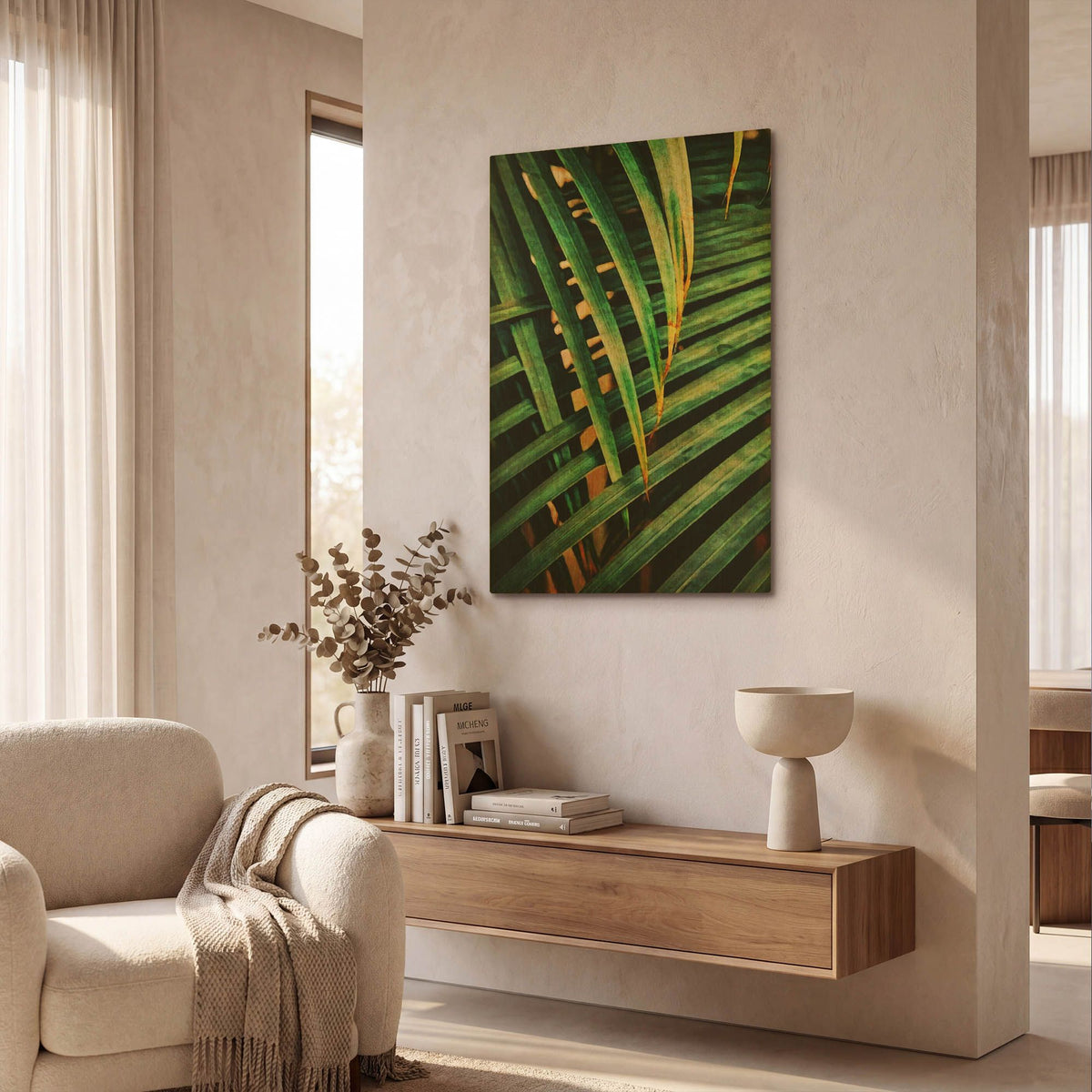 'Beauty Amongst Palms 2' By Ashley Aldridge Gold Metal Wall Art