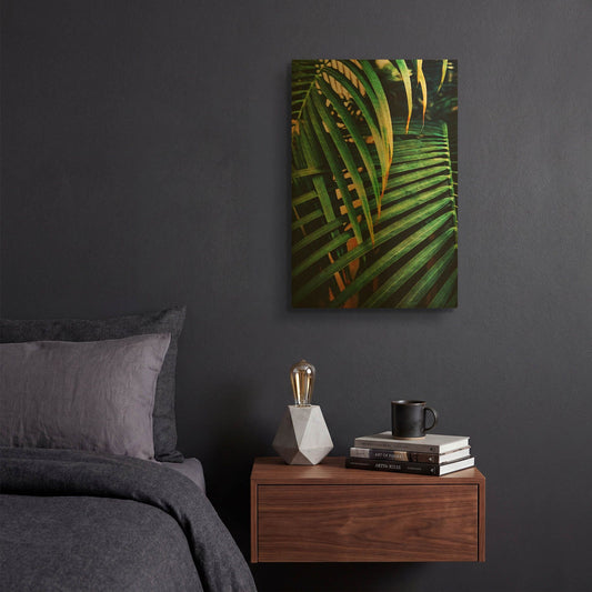 'Beauty Amongst Palms 3' By Ashley Aldridge Gold Metal Wall Art