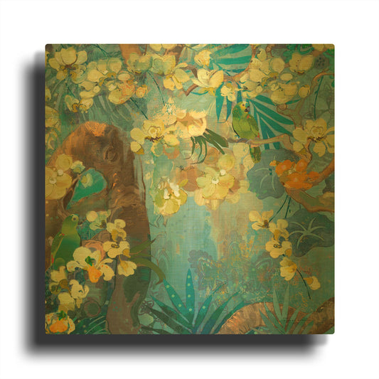 'Jaguar Jungle' By Evelia Designs Gold Metal Wall Art
