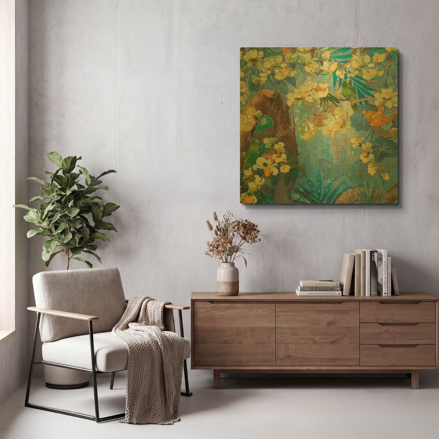'Jaguar Jungle' By Evelia Designs Gold Metal Wall Art