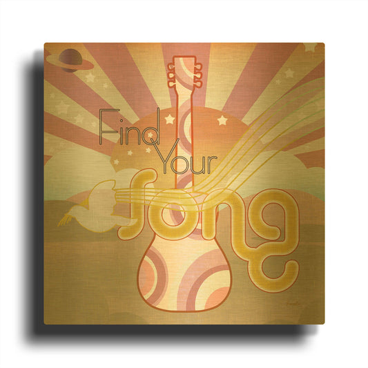 'Max Out' By Evelia Designs Gold Metal Wall Art