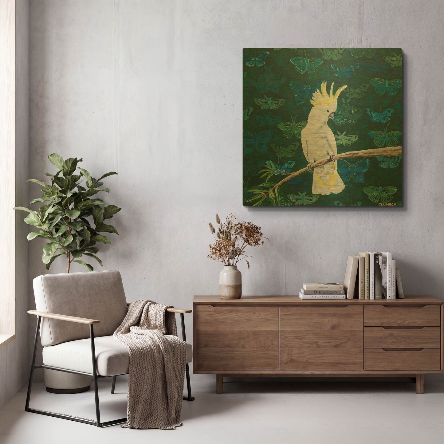 'Yellow Crested' By Alana Clumeck Gold Metal Wall Art