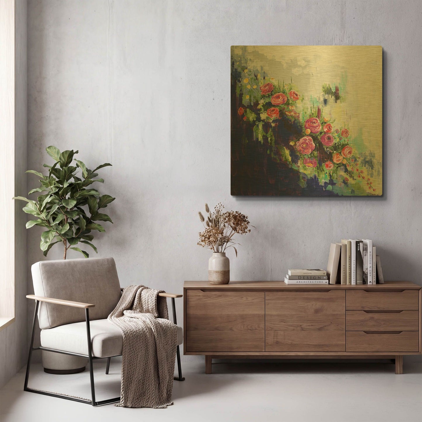 'The Dance' By Alana Clumeck Gold Metal Wall Art