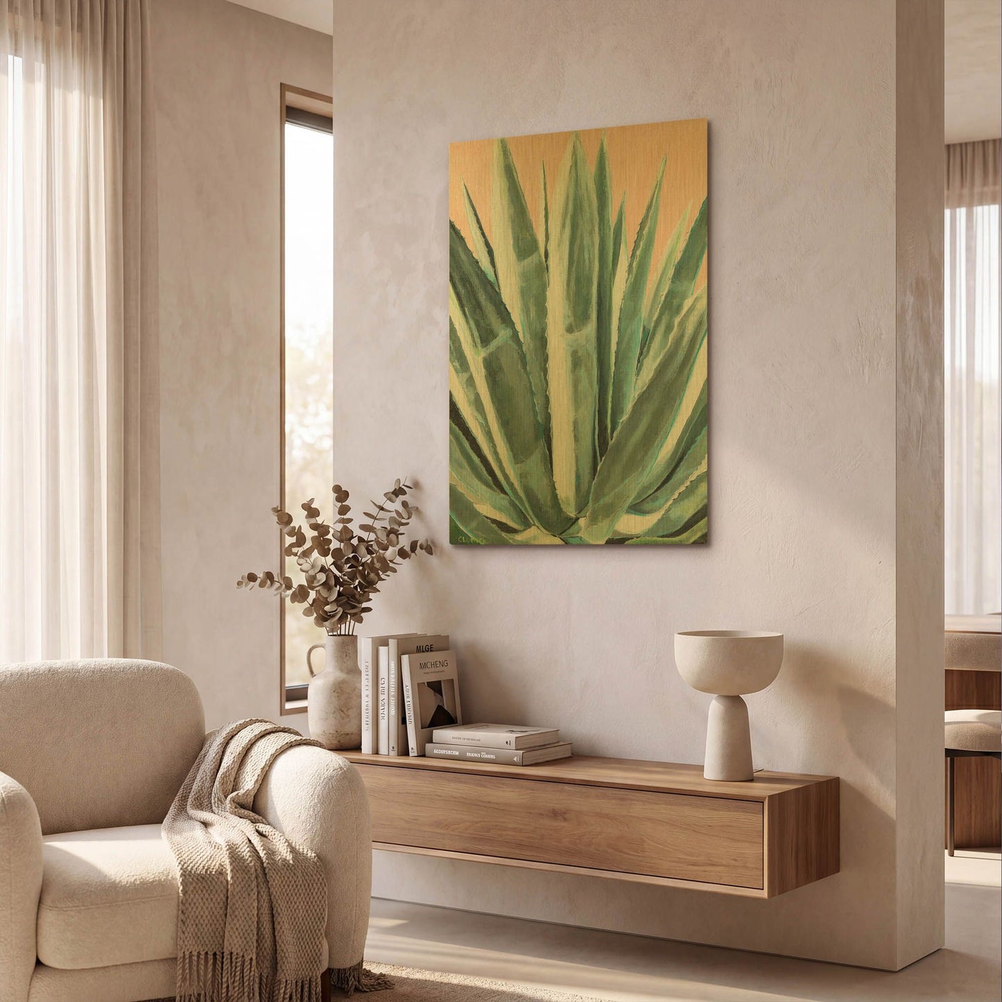 'Laughter' By Alana Clumeck Gold Metal Wall Art