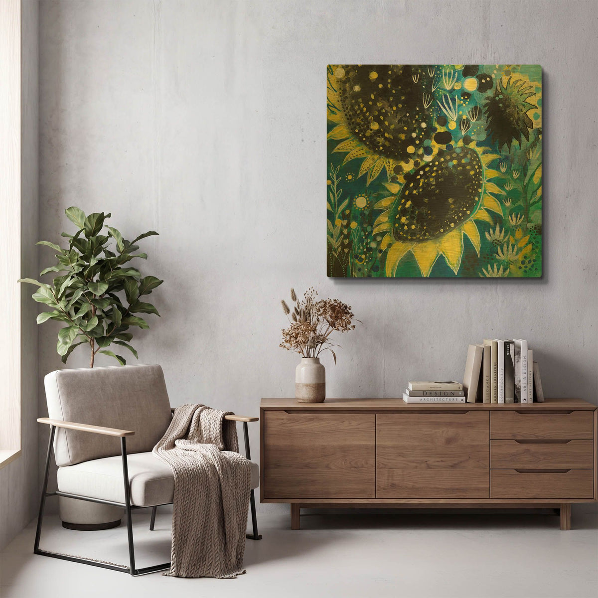 'Sunflower Kisses' By Corina Capri Gold Metal Wall Art