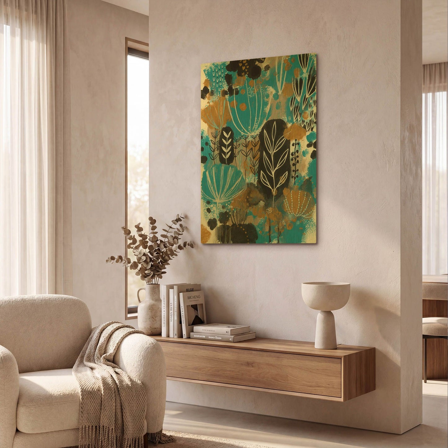 'January Poem' By Corina Capri Gold Metal Wall Art
