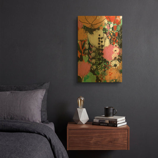 'Strawberry Moon' By Corina Capri Gold Metal Wall Art