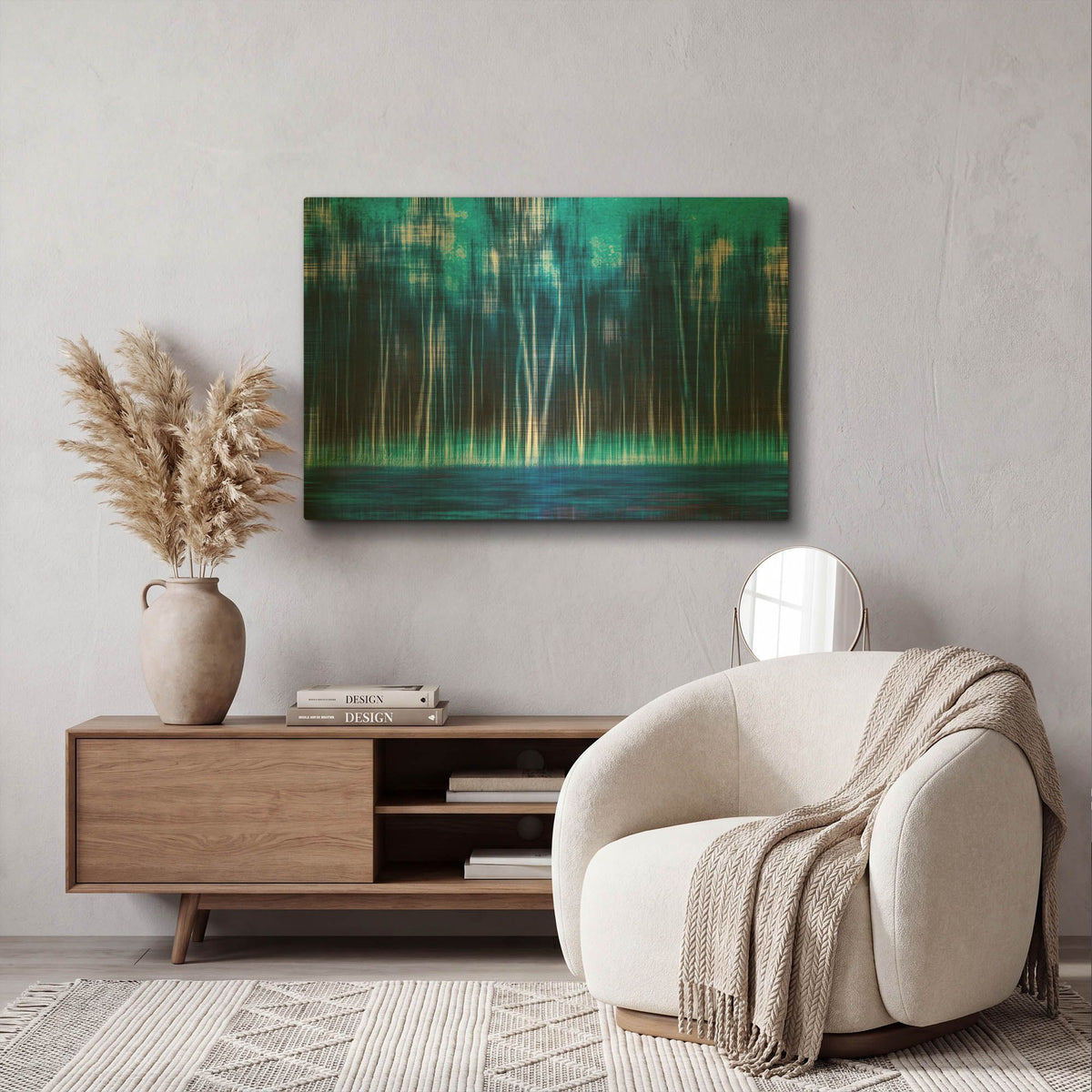 'Mystic Forest' By Hannes Cmarits Gold Metal Wall Art