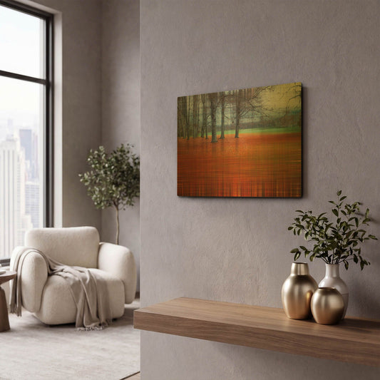 'Abstract Autumn' By Hannes Cmarits Gold Metal Wall Art