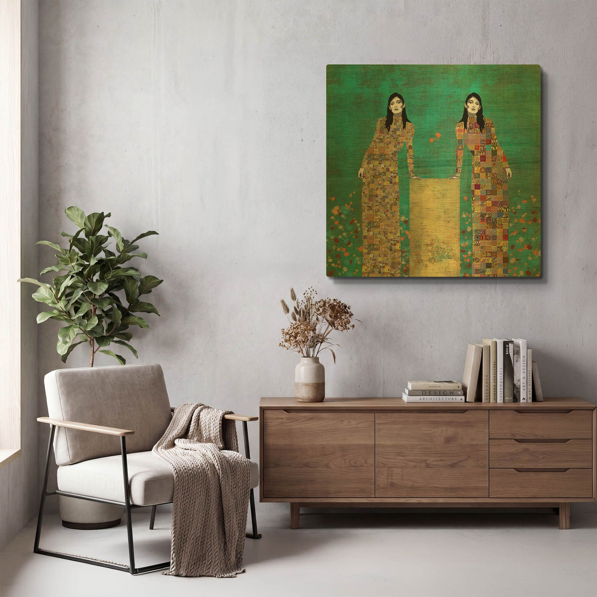 'Dale la Vueltas' By Jose Cacho Gold Metal Wall Art