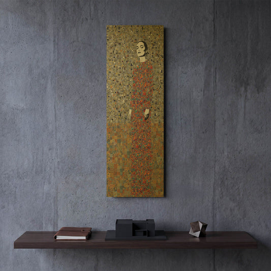 'La Liveracion del Pasado' By Jose Cacho Gold Metal Wall Art