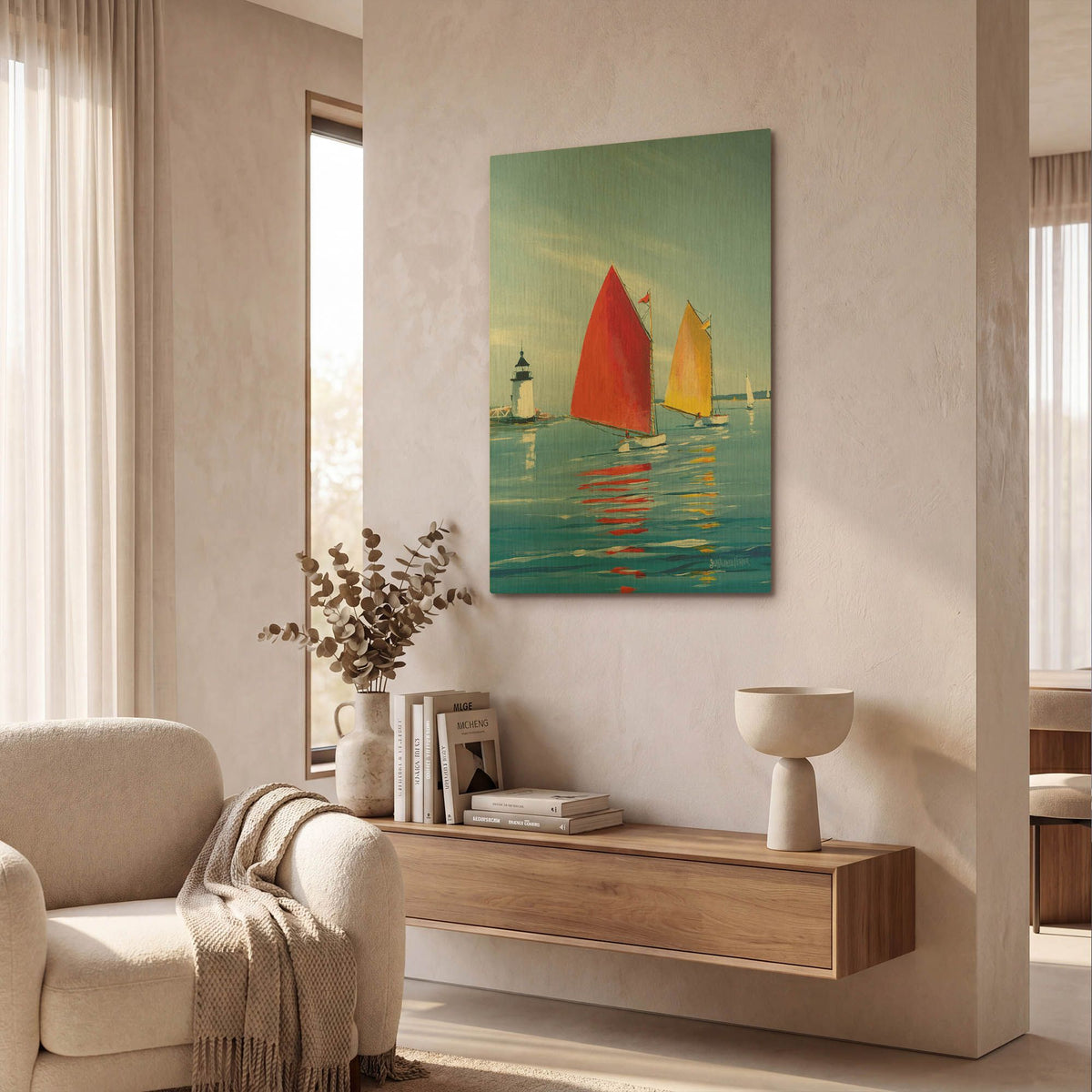 'Horizon Light' By Sally Caldwell Fisher Gold Metal Wall Art