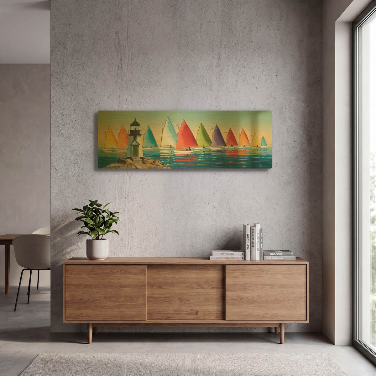 'After the Races' By Sally Caldwell Fisher Gold Metal Wall Art