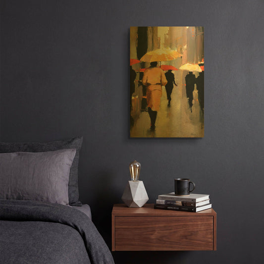 'In Barcelona' By Lorraine Christie Gold Metal Wall Art