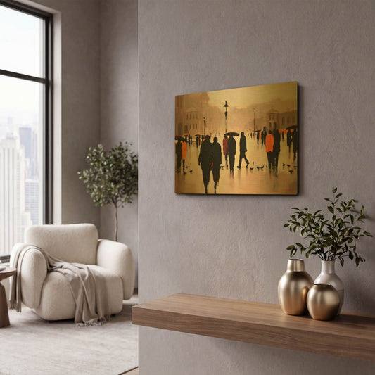 'Where We Once Walked' By Lorraine Christie Gold Metal Wall Art