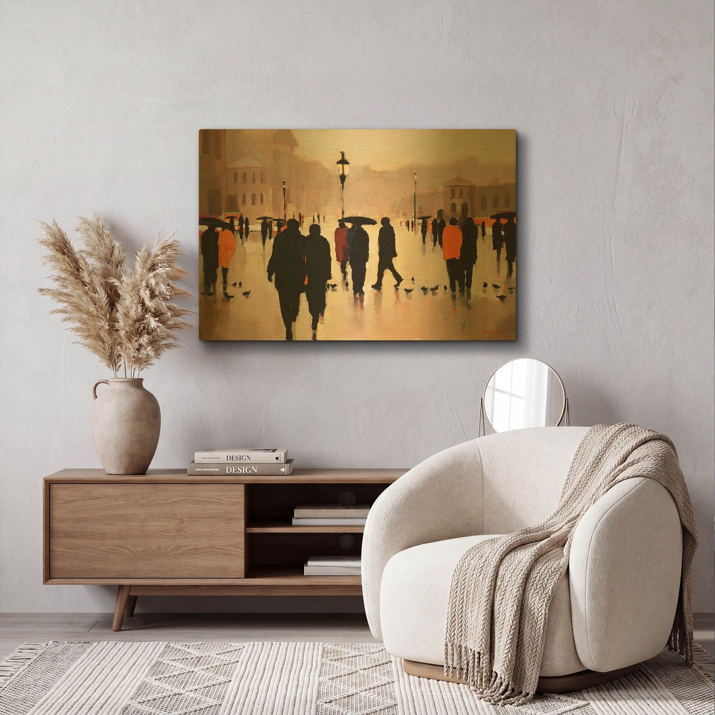 'Where We Once Walked' By Lorraine Christie Gold Metal Wall Art