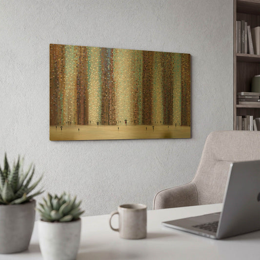 'Rain And Love' By Ekaterina Ermilkina Gold Metal Wall Art