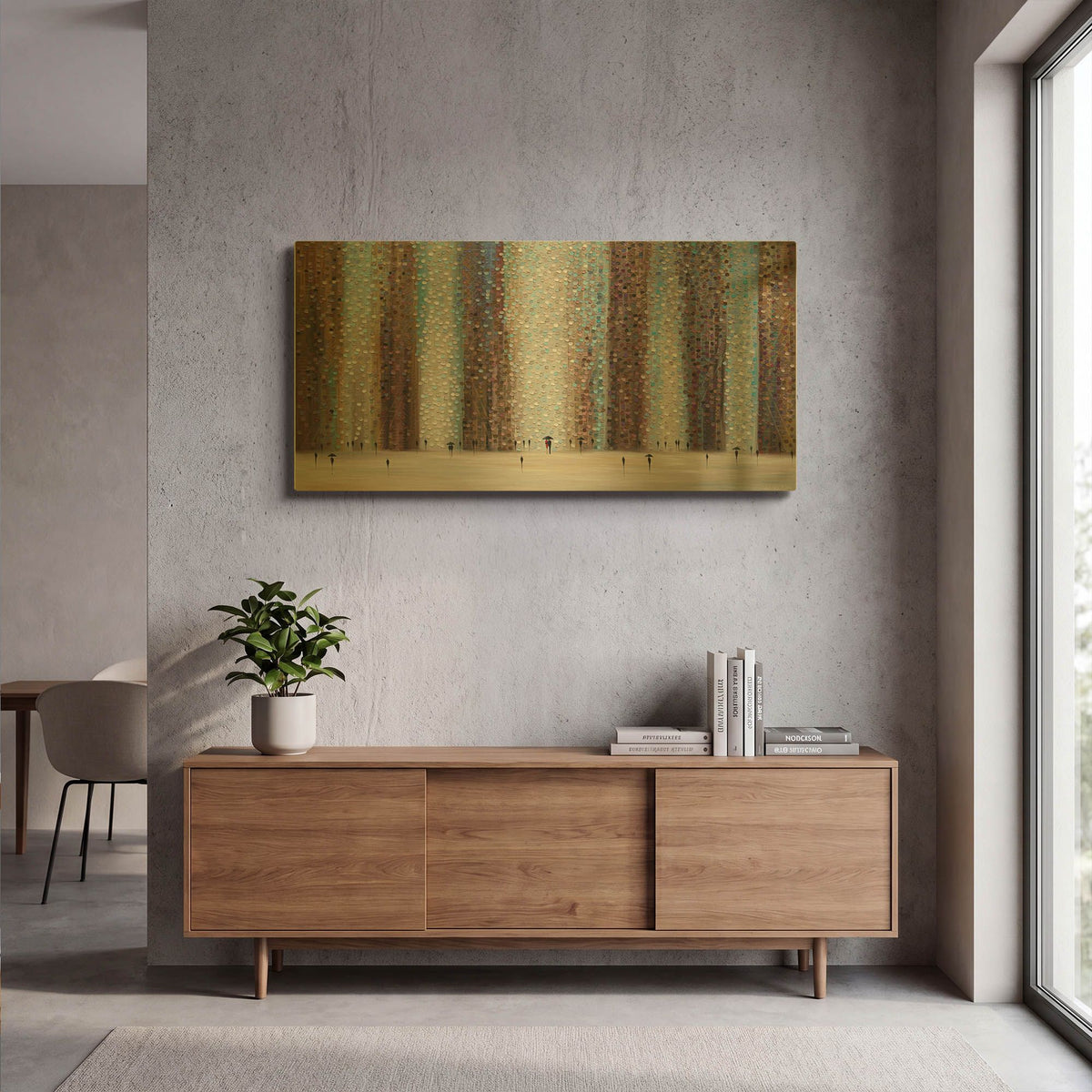 'Rain And Love' By Ekaterina Ermilkina Gold Metal Wall Art