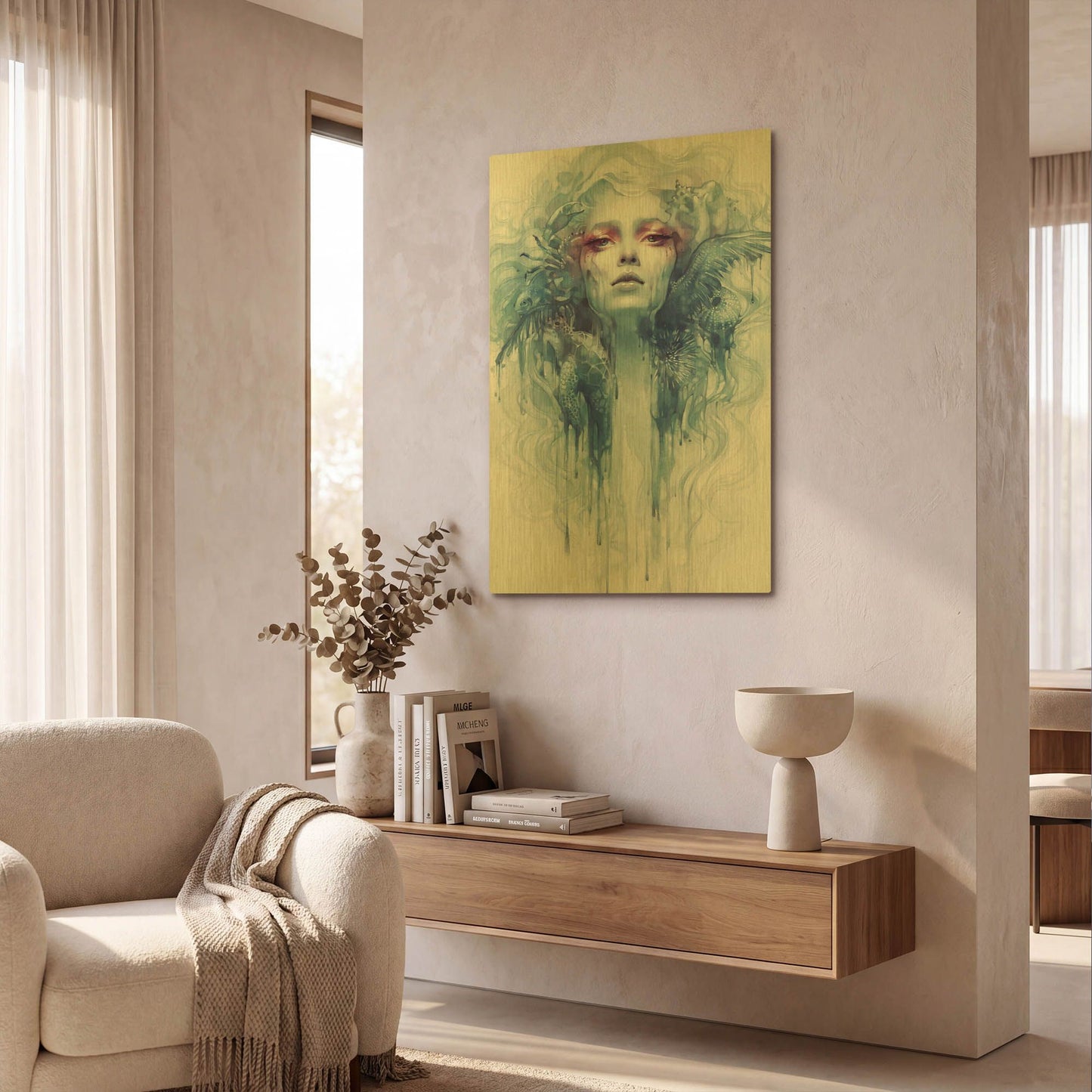 'Oil' By Anna Dittman Gold Metal Wall Art