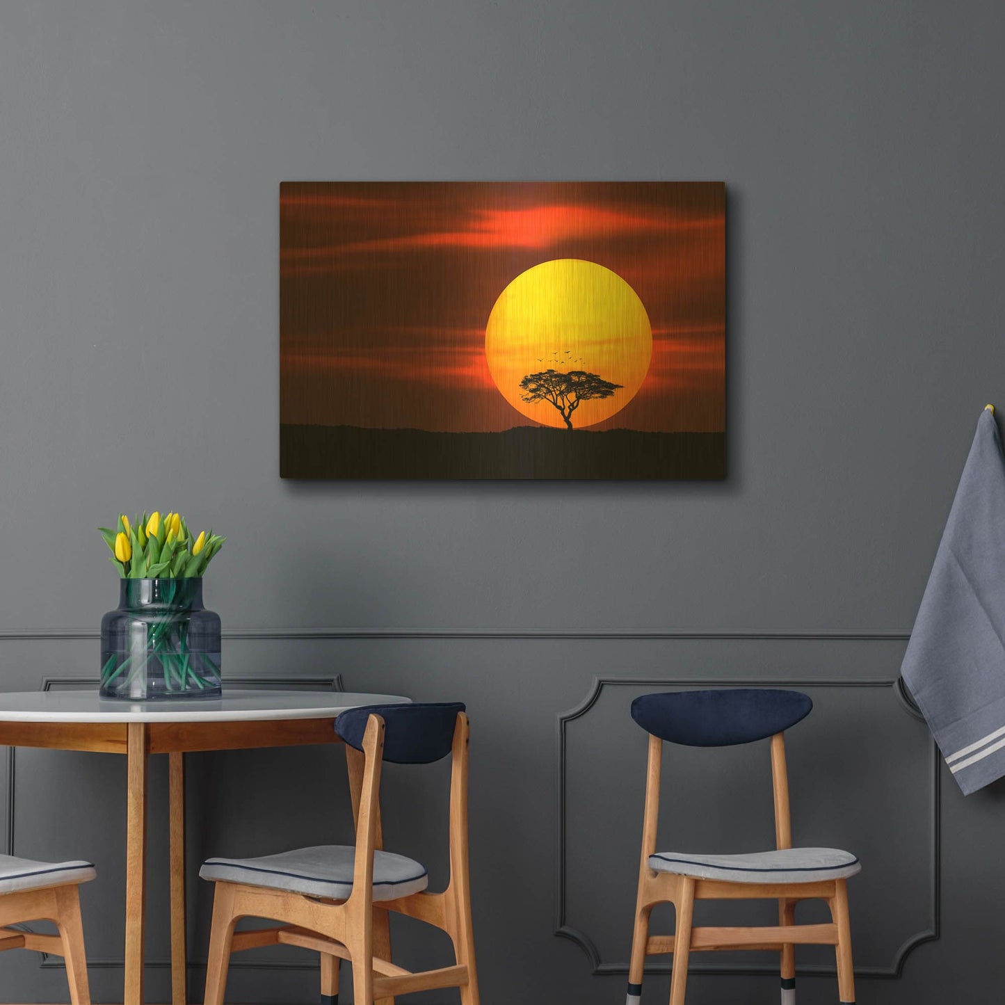 'Circle Of Life' By Bess Hamiti Gold Metal Wall Art