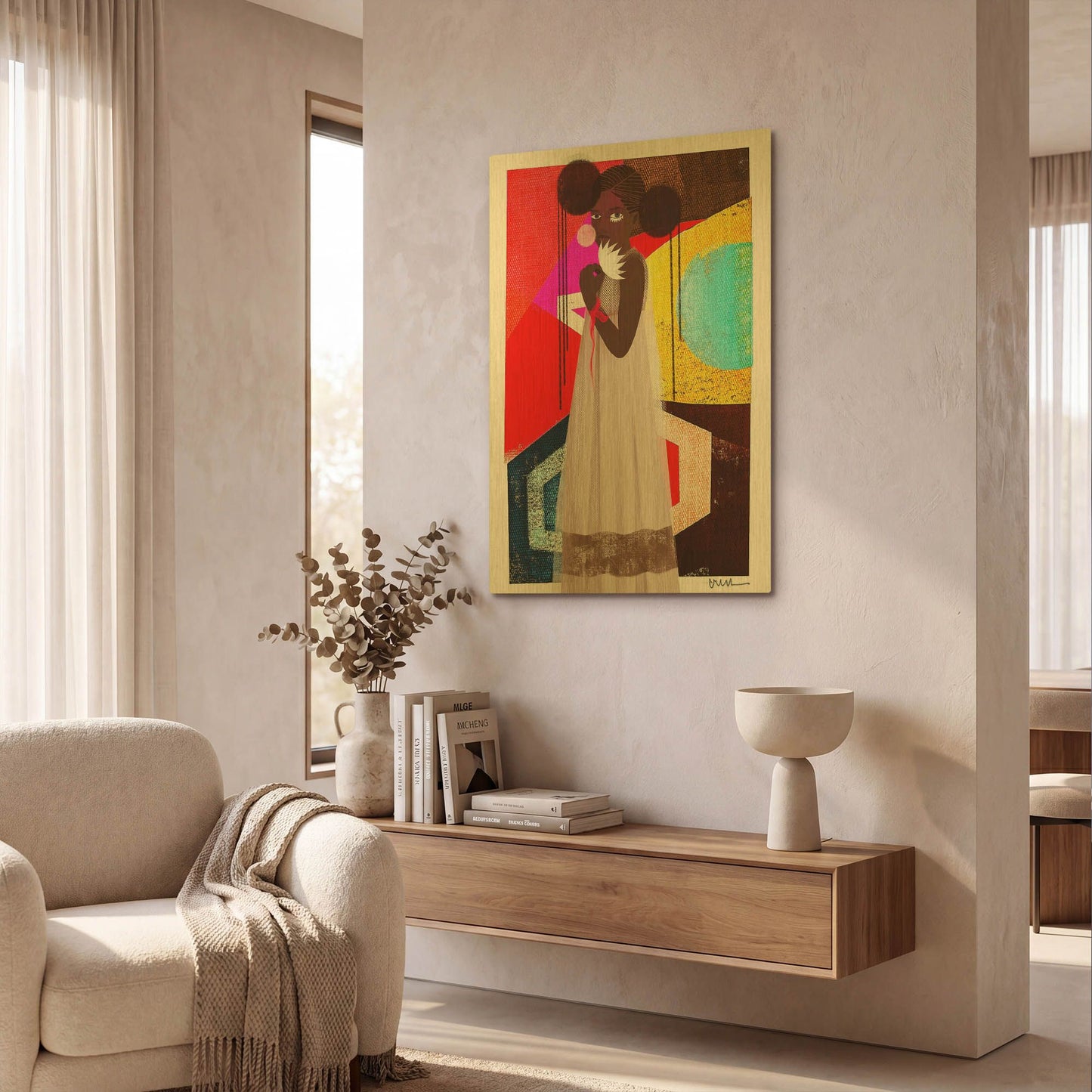 'March' By Erin Robinson Gold Metal Wall Art