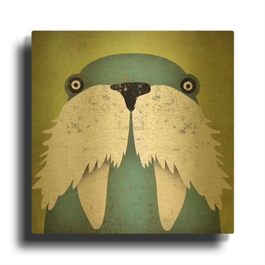 'Walrus' By Ryan Fowler Gold Metal Wall Art
