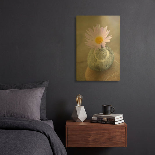 'Zen Flower Meditation' By Elena Ray Gold Metal Wall Art