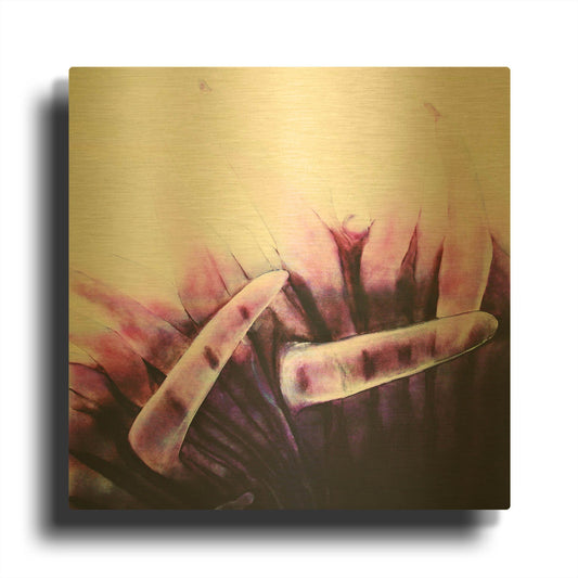 'Tentacles' By Rita Shimelfarb Gold Metal Wall Art