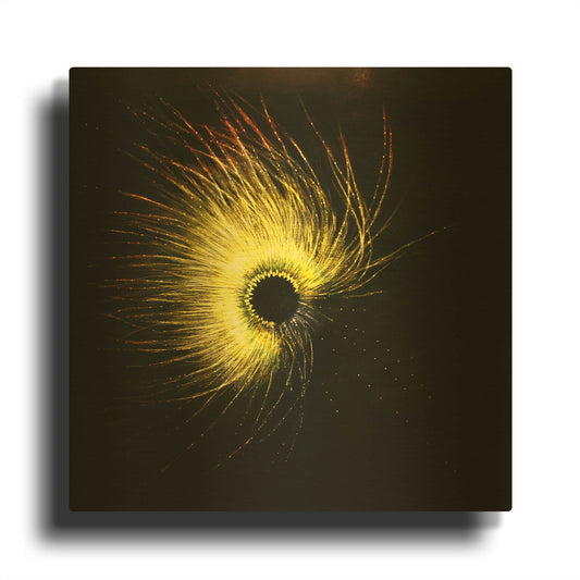 'Luminescence' By Rita Shimelfarb Gold Metal Wall Art