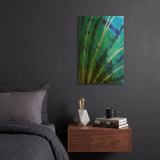 'Lion Fish Fin' By Rita Shimelfarb Gold Metal Wall Art