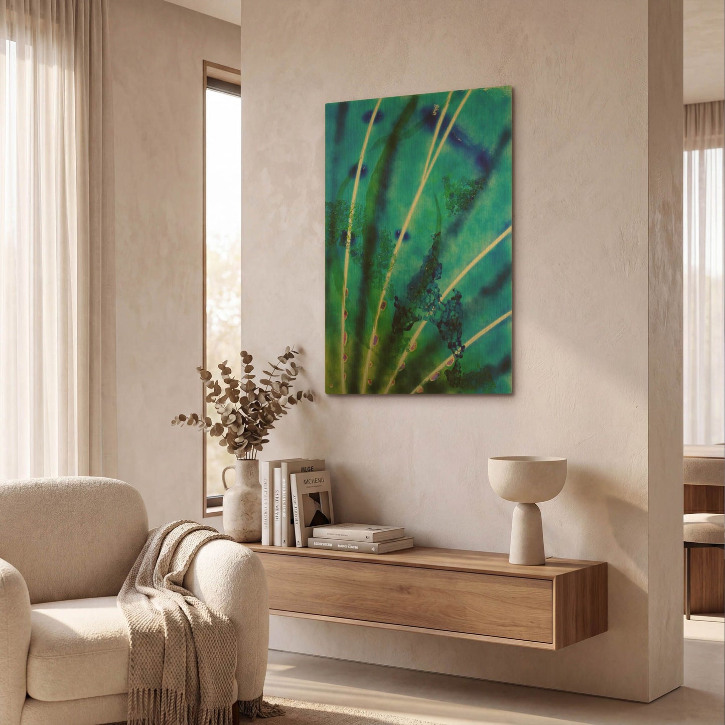 'Lion Fish Fin' By Rita Shimelfarb Gold Metal Wall Art