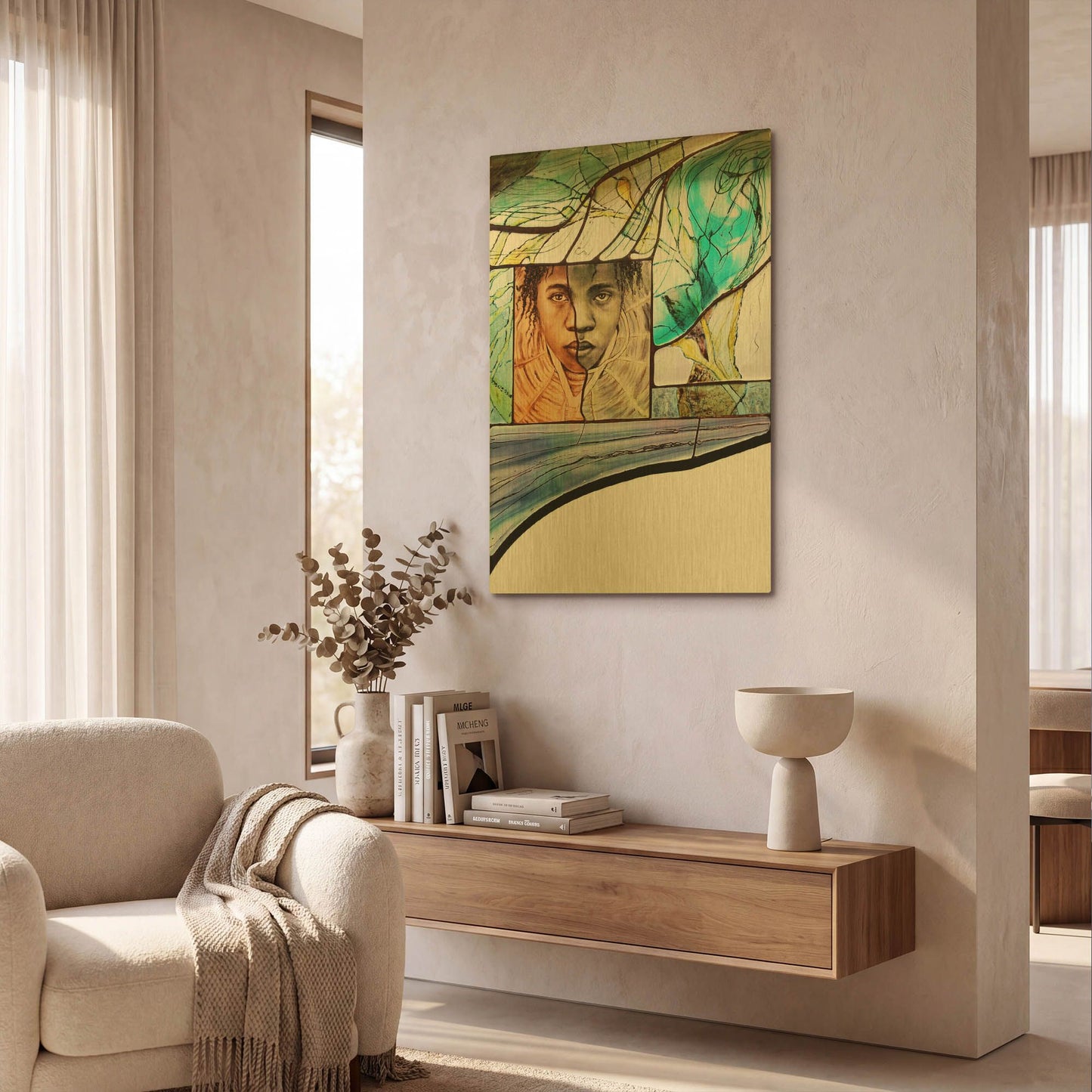 'Voyage' By Rita Shimelfarb Gold Metal Wall Art