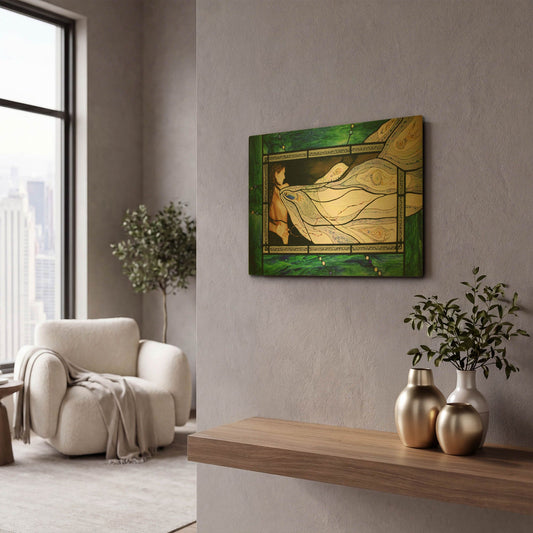 'Un-Wound' By Rita Shimelfarb Gold Metal Wall Art