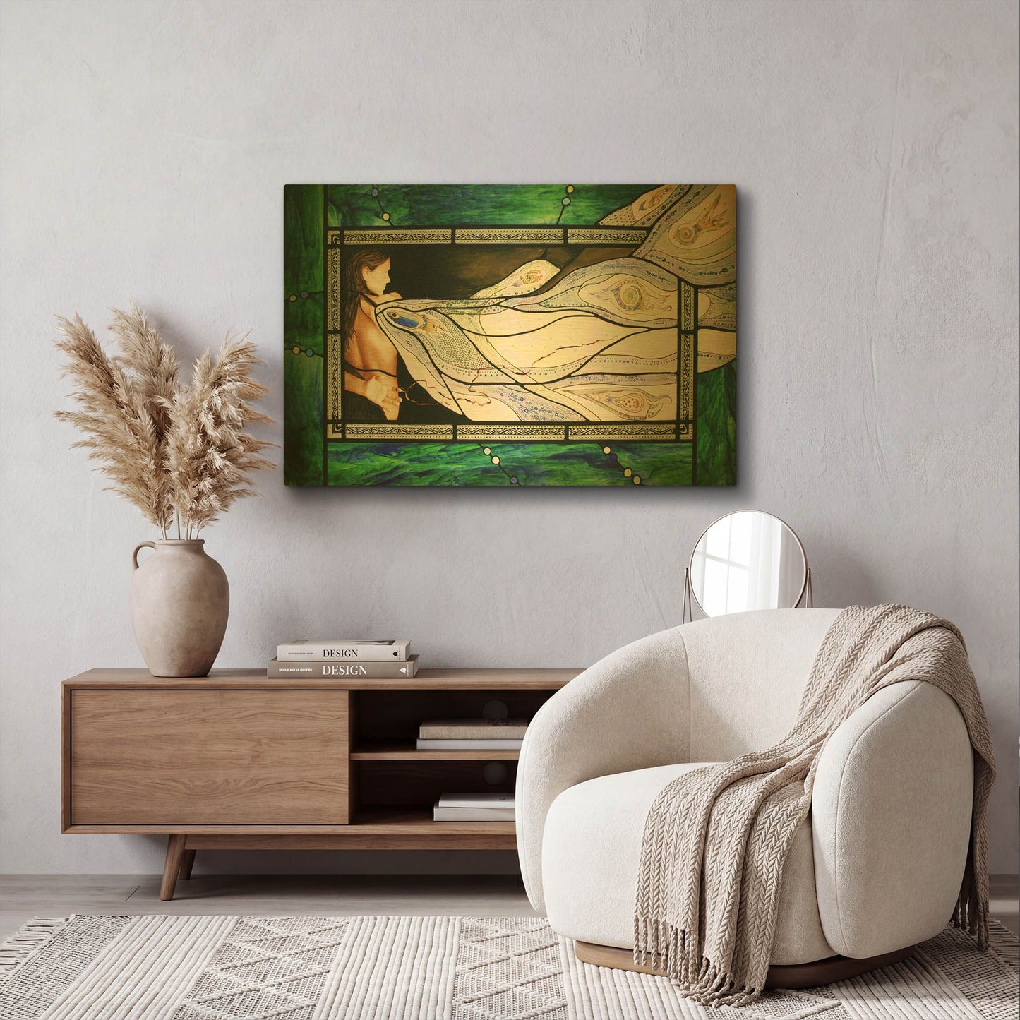 'Un-Wound' By Rita Shimelfarb Gold Metal Wall Art